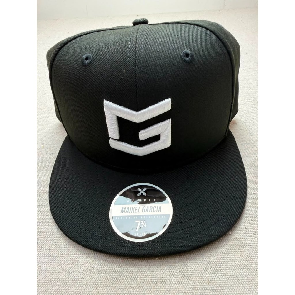 Xample Baseball Cap Maikel Garcia MG Logo Fitted Black Size 7 3/4 New